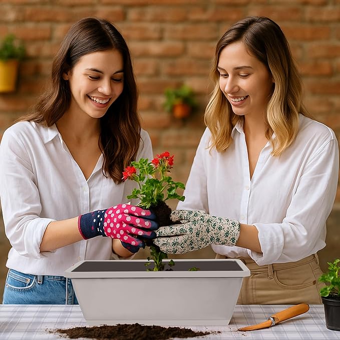 Window Box Planter, 12 Pack Plastic Vegetable Flower Planters Boxes 17 Inches - Image 7