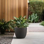 Kante 14 Inch Dia Round Concrete Planter, Indoor Outdoor Large Plant Pot - Image 4