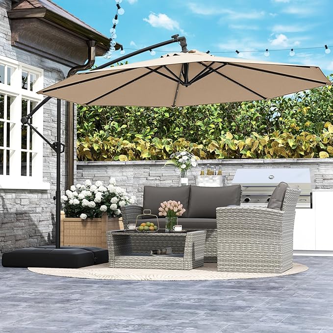 Tangkula 10ft Solar LED Patio Umbrella - Image 3