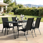 JEAREY Patio Dining Chairs Set of 4, Outdoor Stackable Dining Furniture Set - Image 8