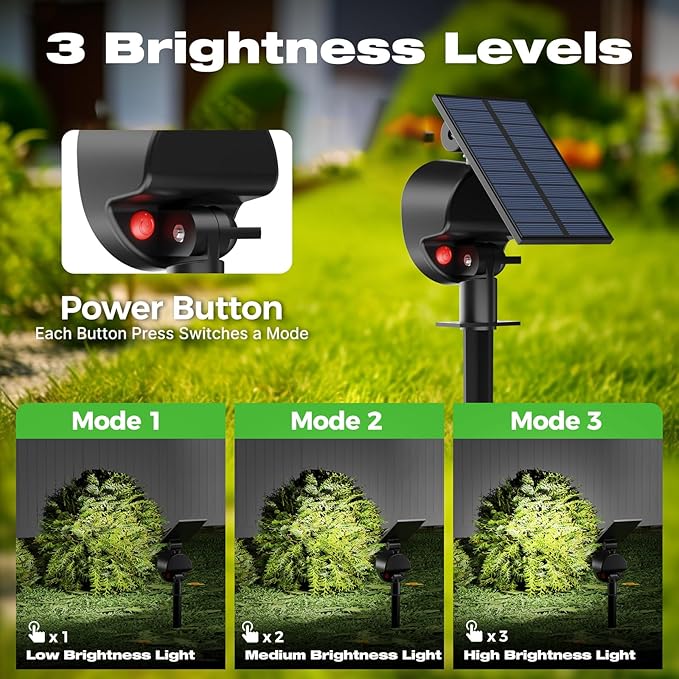 nipify 1 Pack Solar Spot Lights Outdoor Waterproof - Image 3