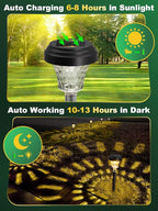 ROOR Ultra Bright Solar Pathway Lights 16 Pack, Outdoor Solar Yard Lights - Image 4