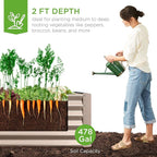 Best Choice Products 8x4x2ft Outdoor Metal Raised Garden Bed, Deep Root Planter - Image 3