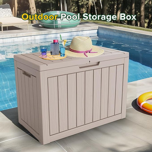 46 Gallon Outdoor Deck Box, Lockable Waterproof Outdoor Storage Boxes - Image 2