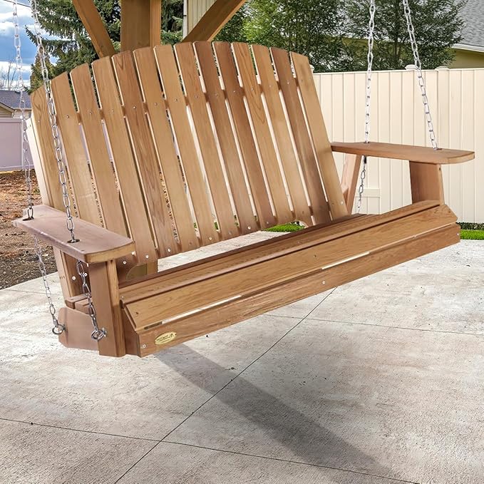 All Things Cedar PS50-SW10 Adirondack 4-ft Cedar Swing - Image 6