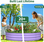 Kesfitt Round Raised Garden Bed, Open-Bottom Design, 12-Inch Deep Outdoor - Image 9