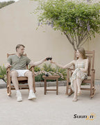 Oversized Rocking Chairs Outdoor Set of 2, High Back Porch Rocking Chair - Image 7