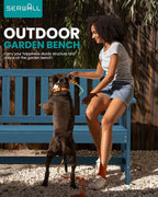 SERWALL Outdoor Bench, HDPE Outdoor Benches Weatherproof, 2-Person Garden Bench - Image 8