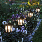 Dynaming 4 Pack Solar Hanging Lights Outdoor, Solar Powered Garden Decorative - Image 6