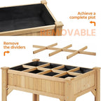 Yaheetech 36x25x37 Inch Raised Garden Bed 8 Pocket Herbs Outdoor Horticulture - Image 5