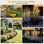 Solar Angel Moon Garden Stake Light – Outdoor Metal Yard Decoration - Image 3