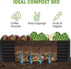2PCS 6x2x1FT Galvanized Raised Garden Bed, Planter Raised Beds-Metal Garden Box - Image 3