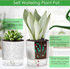 4 Pack Self Watering Pots for Indoor Plants, 4/5.5 Inch Lightweight Planters - Image 3