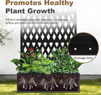 Metal Raised Garden Bed with Trellis & Privacy Screen, Modern Planter with - Image 4