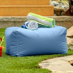 Jaxx Leon Outdoor Bean Bag Ottoman, Ocean Blue - Image 3