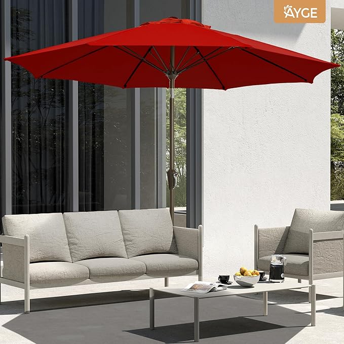 Ayge 9FT Large Outdoor Patio Umbrella Market Table Umbrella-UV Resistant - Image 3