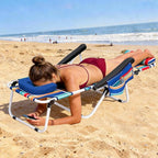ABORON Tanning Chair with Face Hole, 5-Position Adjustable Reclining Beach - Image 2