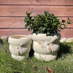 Terracotta Pots with Drainage Holes Bee Decor, Ceramic Pots - Image 2