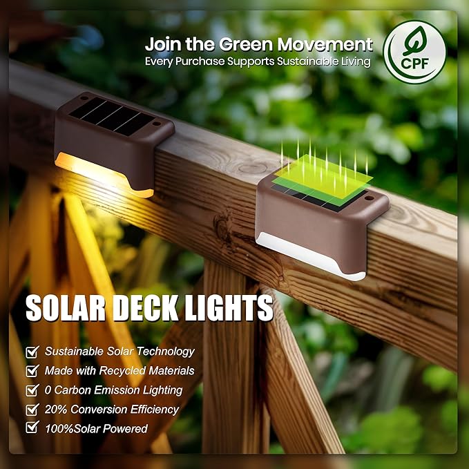 SOLPEX Solar Deck Lights Outdoor, Waterproof Led Lights - Image 2