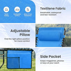 Folding Chaise Lounge Chair 2 Pack - 400lb Capacity - Image 8