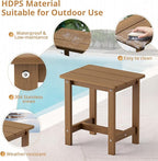 LUE BONA Outdoor Side Table Set of 2, HDPS Small Outdoor Table, Adirondack Side - Image 5