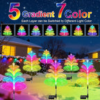 Solar Lights Outdoor Waterproof 7 Colorful Changing Ice Cream Rainbow Jellyfish - Image 2