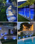 btfarm 4 Pack Solar Lights Outdoor, 8 LED Solar Ground Lights IP65 Waterproof - Image 4