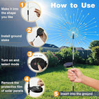 btfarm 6 Pack Solar Garden Lights Outdoor, 8 Modes Firework Lights Solar Powered - Image 5