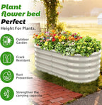 17" Tall Outdoor Garden Raised Garden Bed Kits, 4ft X 2ft Oval, 0.8MM Thick - Image 3