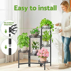 Plant Stand Indoor Outdoor, 6 Tier Metal Flower Shelf - Image 6