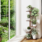 ROSSNY 48 Inch Tall Plant Stand Indoor, 6 Tier 7 Potted Bamboo Plant Stands - Image 4