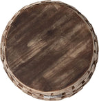 Balkene Home 62419 Maya Oval Rustic Garden Stool Wood Outdoor Seating & End - Image 4