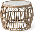Furniture of America Ysar Boho Rattan Round Coffee Table Outdoor by FurnitureofAmerica