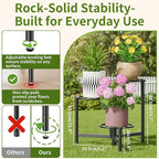 3 Tier Plant Stand Outdoor Tall Metal Corner Plant Stand - Image 3