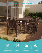 Outdoor Rectangle Dining Table, Heavy-Duty HDPE Table - Image 4