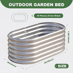 AHEONLAR 3 Pack 4×2×1.5ft Galvanized Raised Garden Beds Outdoor, Sturdy Planter - Image 3