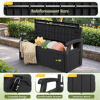 Greesum 80 Gallon Storage Bench Outdoor Deck Box - Image 4