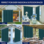 PureFit Outdoor Curtains for Patio Waterproof Weatherproof, UV Resistant - Image 5