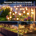 LETMY Solar Lights Outdoor, 4 Pack 32 LED Swaying Solar Garden Lights, Firefly - Image 5