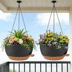 2 Pack 12 Inch Self Watering Hanging Planters - Image 5
