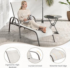 Giantex Set of 2 Patio Lounge Chair, Outdoor Chaise Lounge - Image 3