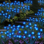 Kohlrabi Solar Garden Lights Outdoor, 6 Pack 60 LED Blue Firefly Lights - Image 5