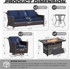 Joyside Wicker Patio Furniture Sets, 6 Pieces Upgraded Large Size Outdoor - Image 2