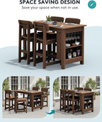 SERWALL 10-Piece HDPE Counter Height Dining Table Sets - Image 5