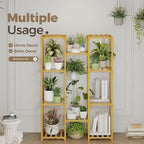 Bamworld Bamboo Plant Stand Indoor Hanging Plants Shelf - Image 5