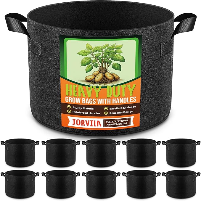 10 Pack 2 Gallon Grow Bags, Thickened Nonwoven Fabric Planter Pots by Unknown