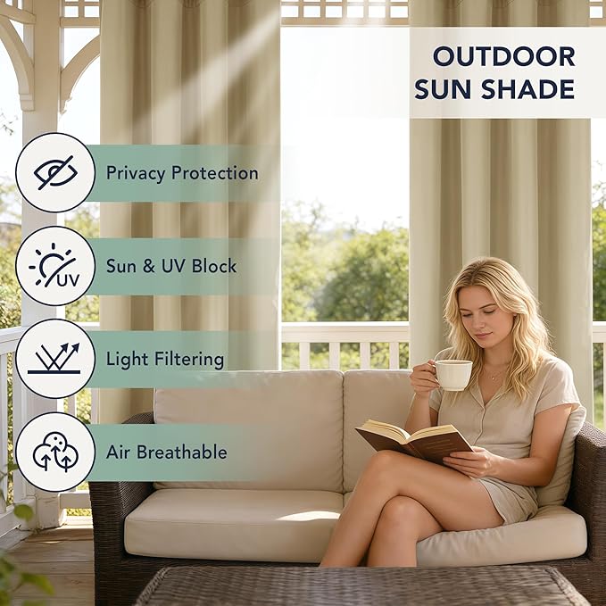 Outdoor Curtains for Patio Waterproof - Image 3