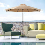 OLIXIS 9ft Patio Umbrella with Tilt and Crank Button & 8 Sturdy Ribs Waterproof - Image 6