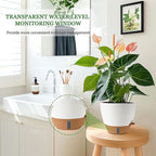 2 Pack 10 inch Plant Pots, Plastic Self Watering Planters - Image 5