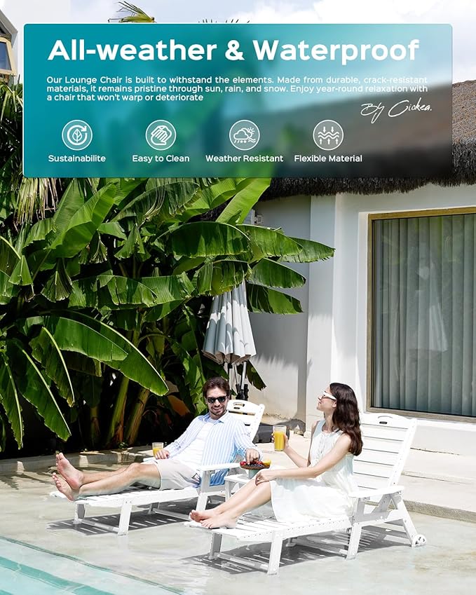 Ciokea Lounge Chair Outdoor, Oversized Chaise Lounge Chair - Image 8